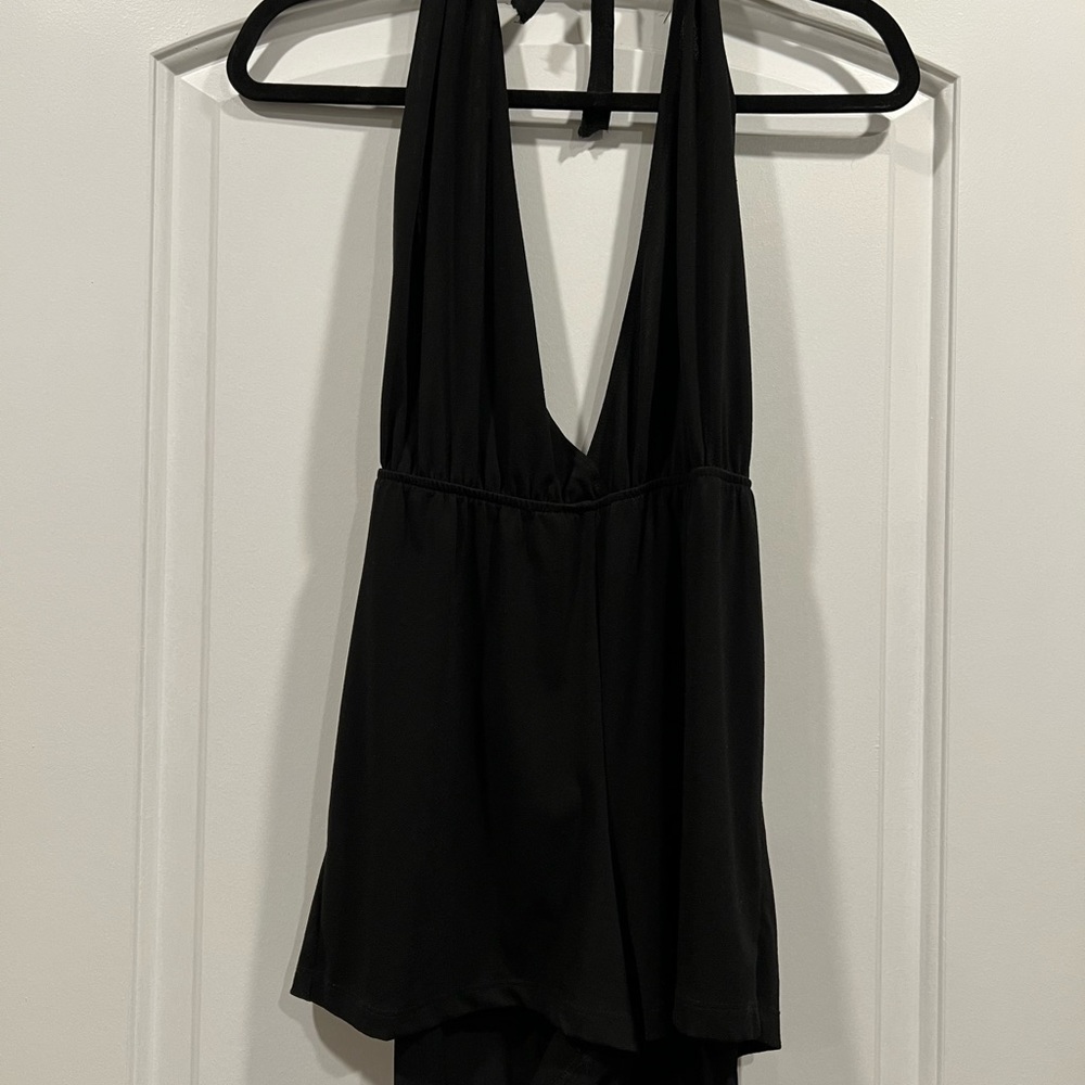 Backless romper